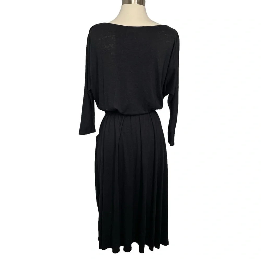 Free People Black Cut Out Tie Front Dress